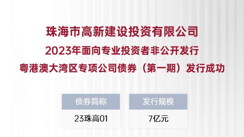 推动产业高质量发展，高新建投首次成功发行私募公司债！